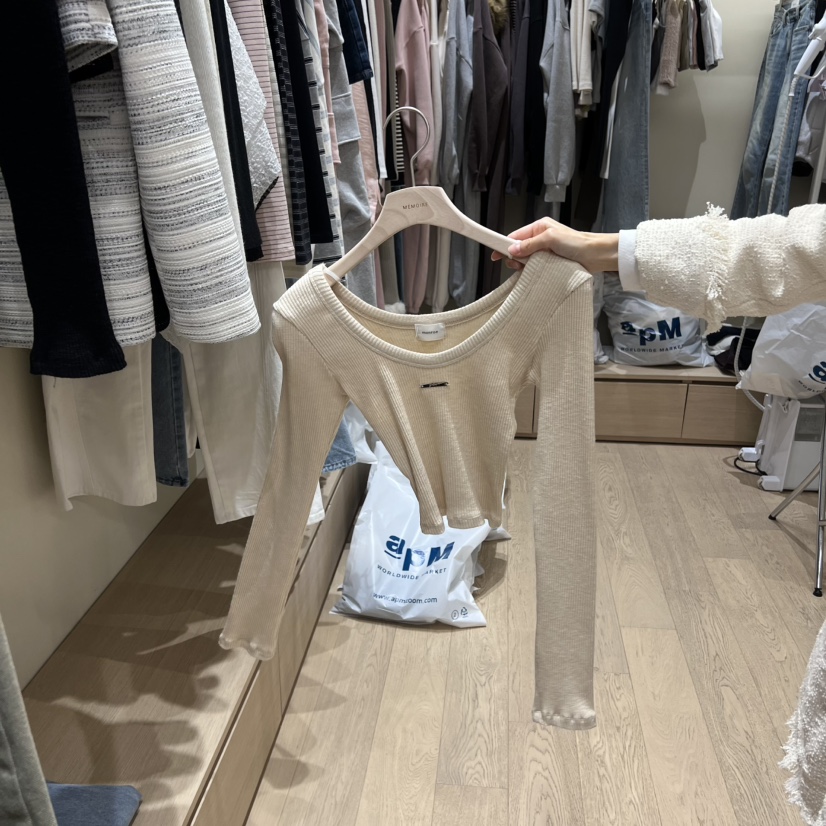 MEMOIRE韓國代購女士新款熱賣人氣休閑時尚職業真品長袖T恤MEMOIRE長袖T恤圖色3