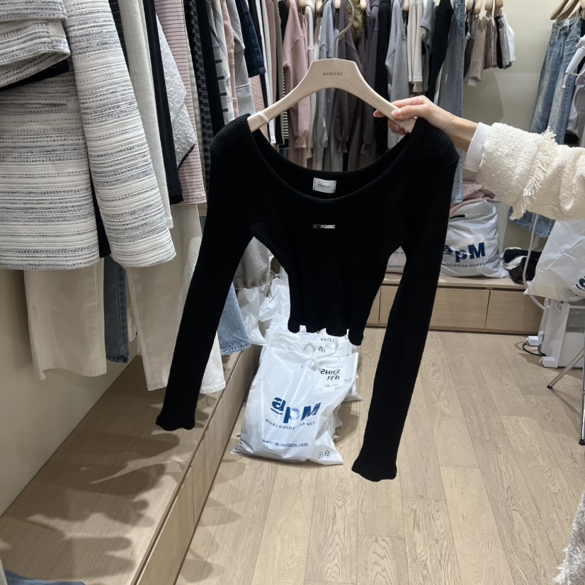 MEMOIRE韓國代購女士新款熱賣人氣休閑時尚職業真品長袖T恤MEMOIRE長袖T恤圖色4
