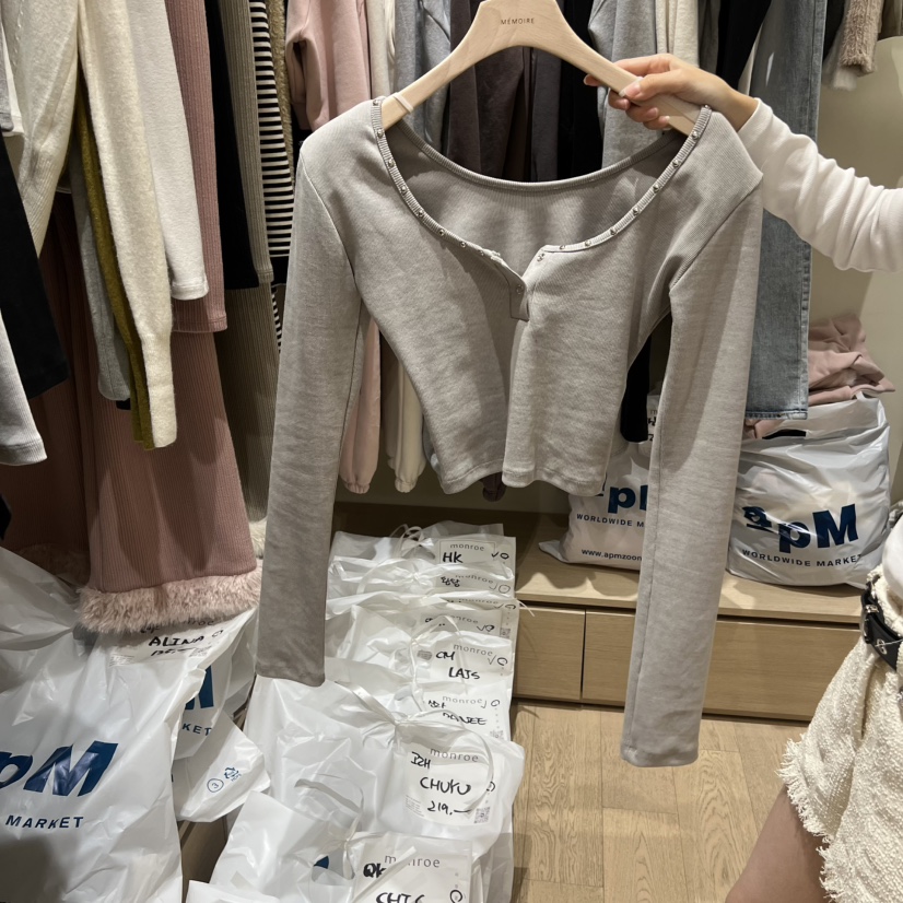 MEMOIRE韓國代購女裝新品26春夏人氣職業推薦熱賣長袖T恤MEMOIRE長袖T恤圖色4