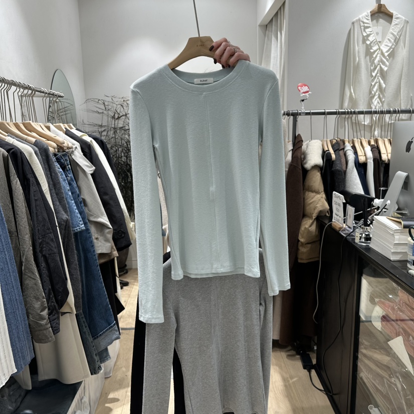 DDAY韓國直郵女士新品真品26春夏時尚休閑推薦熱賣長袖T恤DDAY長袖T恤圖色2