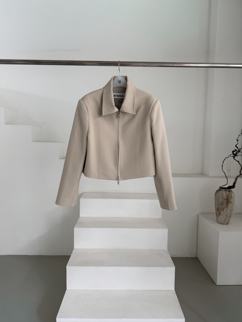 OATMEAL東大門代購女士新品職業熱賣時尚26春夏真品人氣夾克OATMEAL夾克圖色1