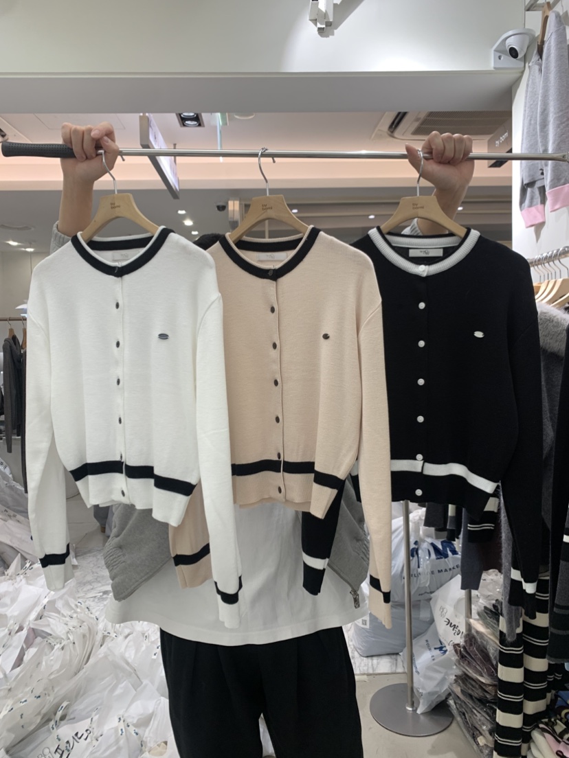 BY BOMI韓國直郵女裝新品熱賣休閑26春夏職業針織衫開衫BY BOMI針織衫