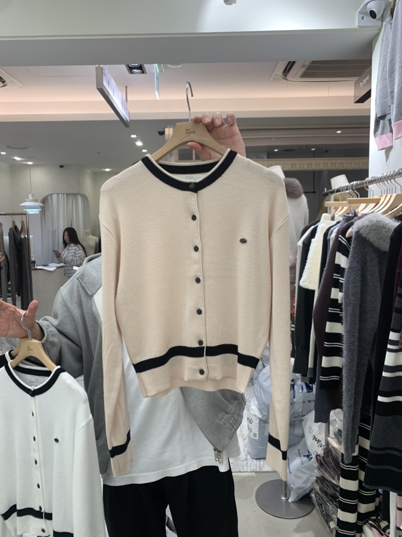 BY BOMI韓國直郵女裝新品熱賣休閑26春夏職業針織衫開衫BY BOMI針織衫圖色3