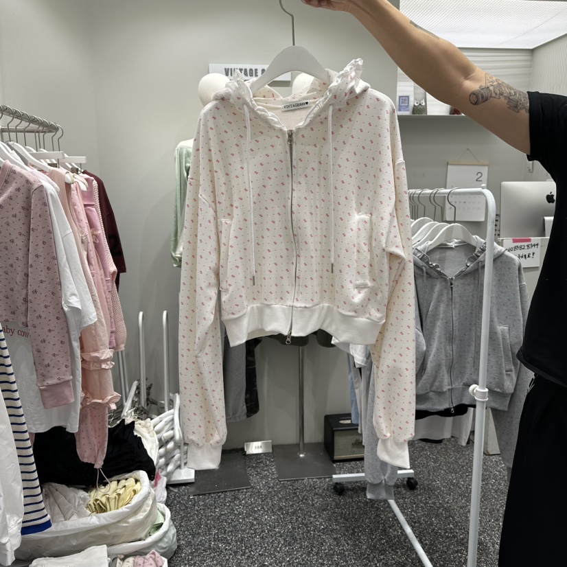 VINTAGE 888東大門直郵女士新品人氣時尚夾克連帽拉鏈衫VINTAGE888/TRIPLE EIGHT夾克圖色1