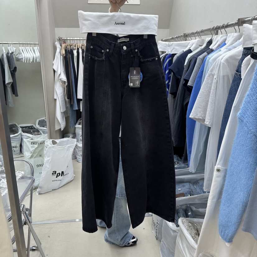 ASCEND東大門實拍女士新款時尚推薦熱賣休閑真品人氣牛仔褲ASCEND牛仔褲圖色2