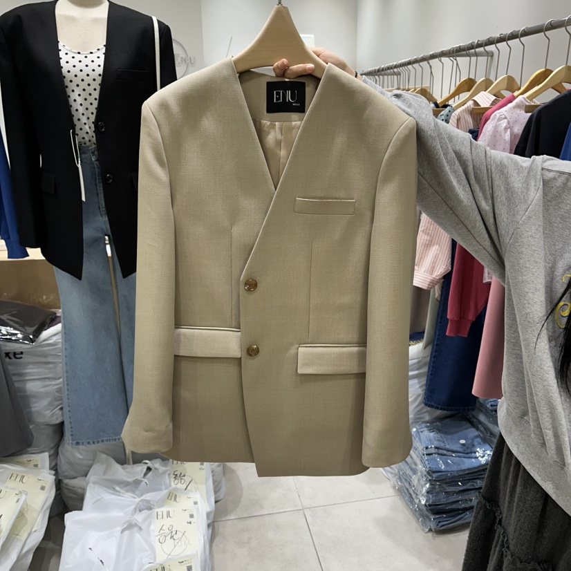 EN.U東大門實拍女裝新品時尚人氣真品熱賣推薦休閑職業夾克EN.U夾克圖色1