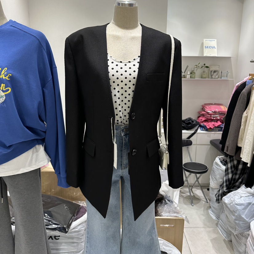 EN.U東大門實拍女裝新品時尚人氣真品熱賣推薦休閑職業夾克EN.U夾克圖色2