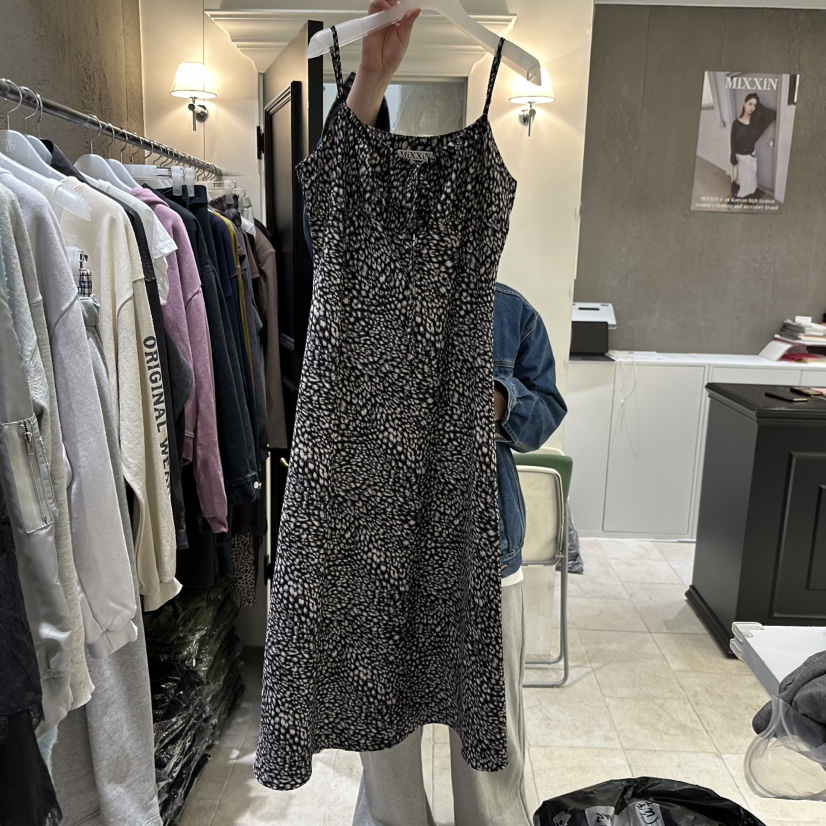 MIXXIN東大門直郵女裝新品職業推薦時尚休閑26春夏連衣裙豹紋MIXXIN連衣裙圖色2