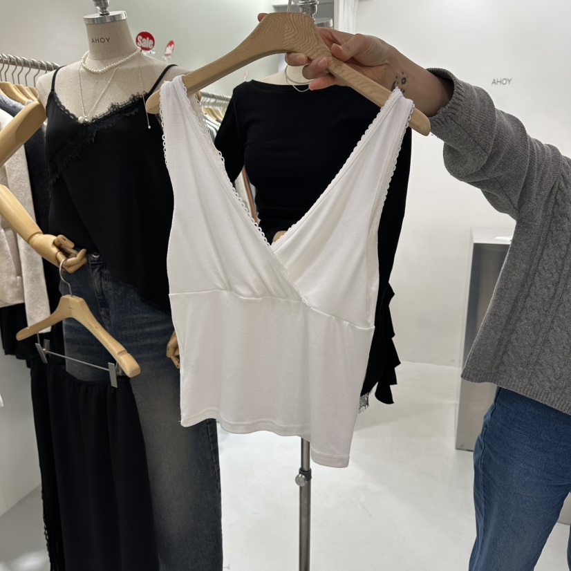 AHOY東大門代購女士新款時尚推薦人氣26春夏吊帶背心蕾絲AHOY吊帶/背心