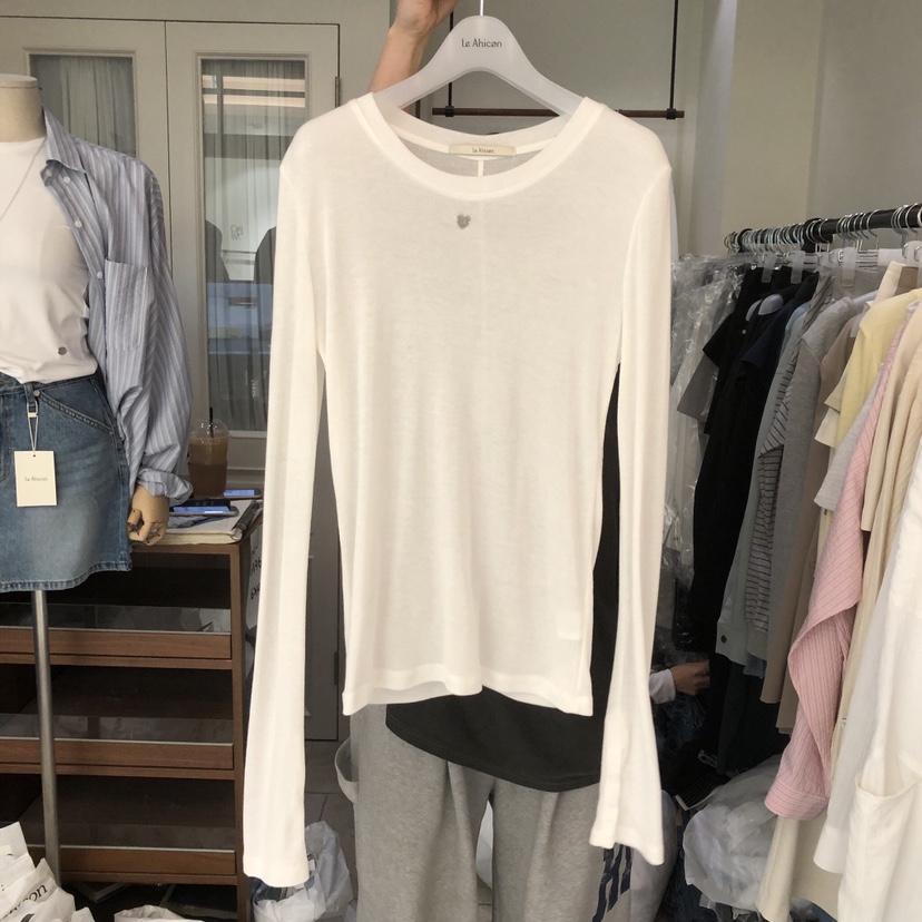 LE AHICON東大門代購女裝新品休閑人氣熱賣長袖T恤不含吊帶Le Ahicon長袖T恤圖色1