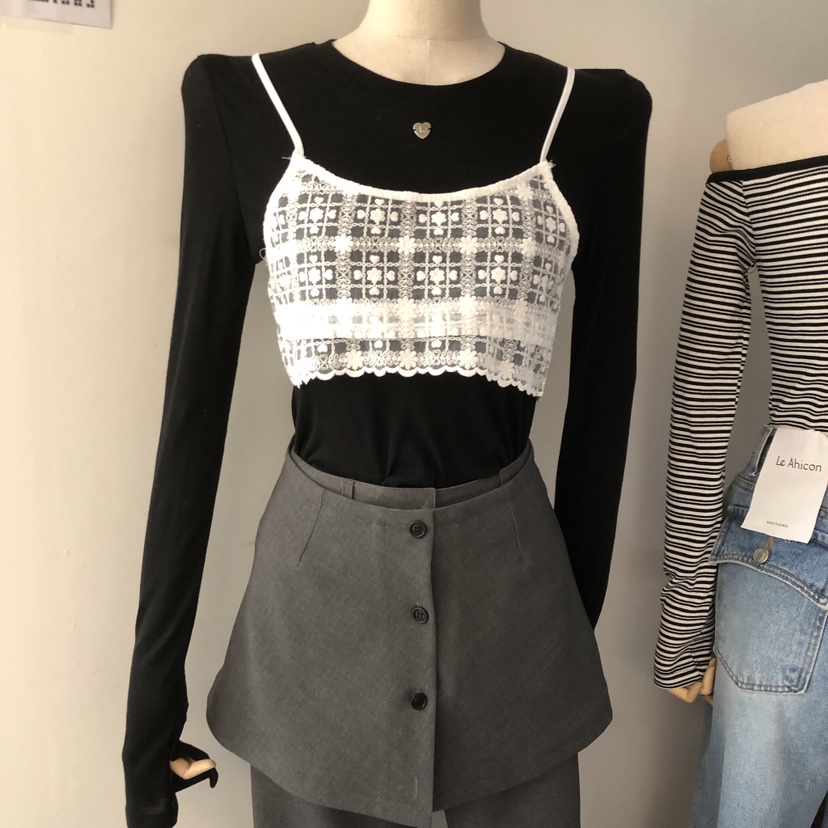 LE AHICON東大門代購女裝新品休閑人氣熱賣長袖T恤不含吊帶Le Ahicon長袖T恤圖色5