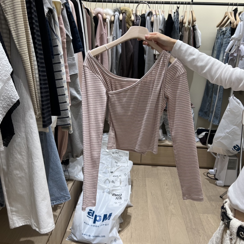 MEMOIRE韓國代購女裝新品推薦26春夏休閑熱賣人氣長袖T恤MEMOIRE長袖T恤