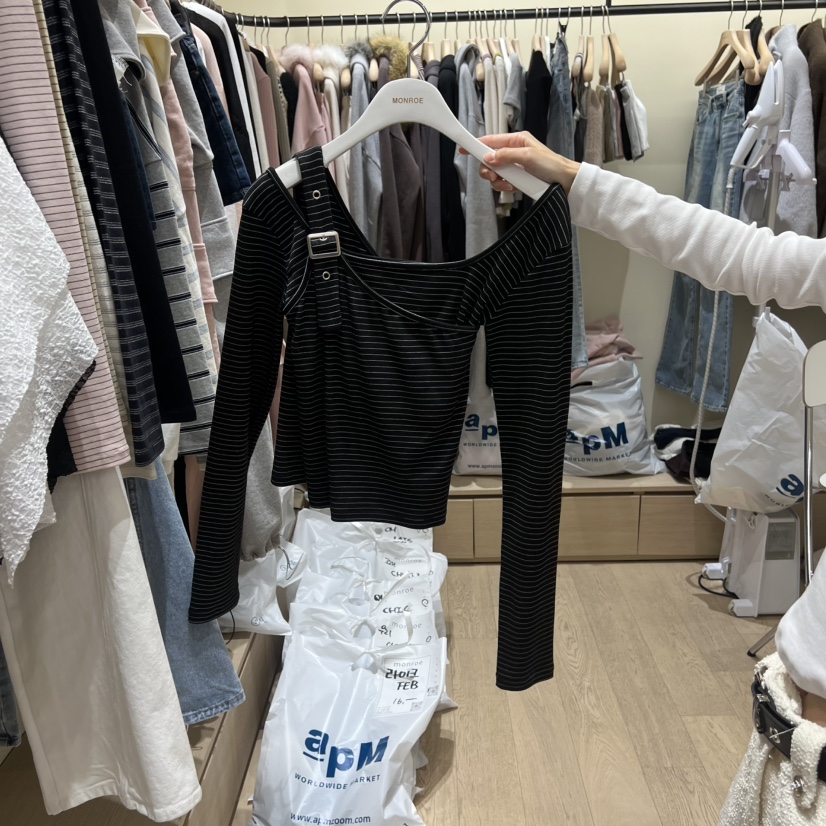 MEMOIRE韓國代購女裝新品推薦26春夏休閑熱賣人氣長袖T恤MEMOIRE長袖T恤圖色2