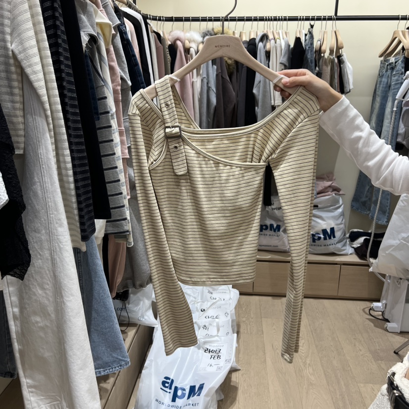 MEMOIRE韓國代購女裝新品推薦26春夏休閑熱賣人氣長袖T恤MEMOIRE長袖T恤圖色3