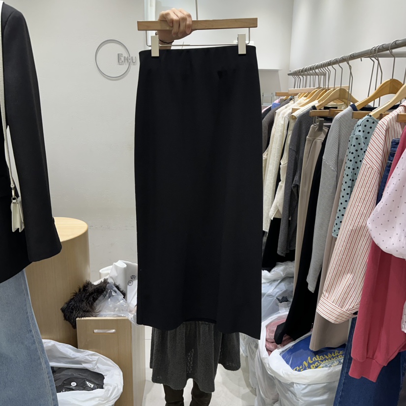 EN.U東大門直郵女裝新品人氣熱賣休閑職業時尚26春夏長裙EN.U長裙圖色5黑色