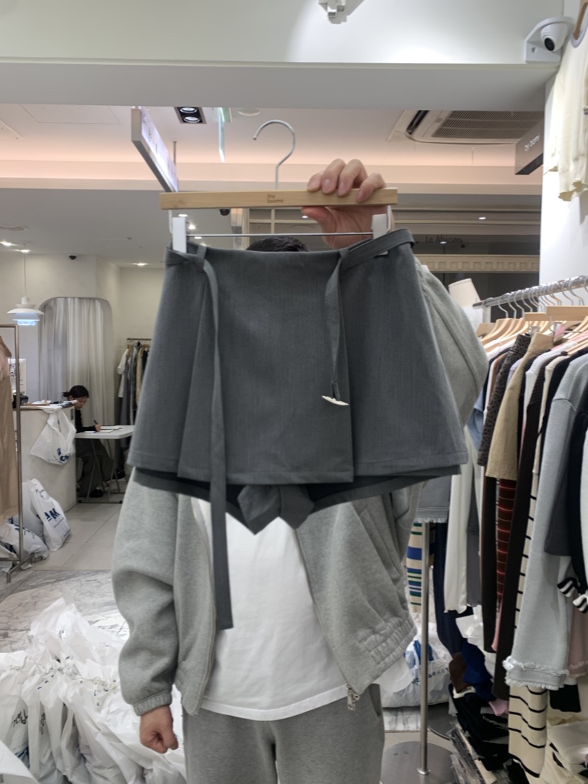 BY BOMI韓國代購女裝新品真品熱賣26春夏推薦裙褲含腰帶BY BOMI裙褲圖色1