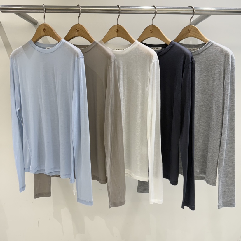 SELECT MARKET韓國代購女士新品熱賣真品26春夏休閑長袖T恤SELECT MARKET長袖T恤