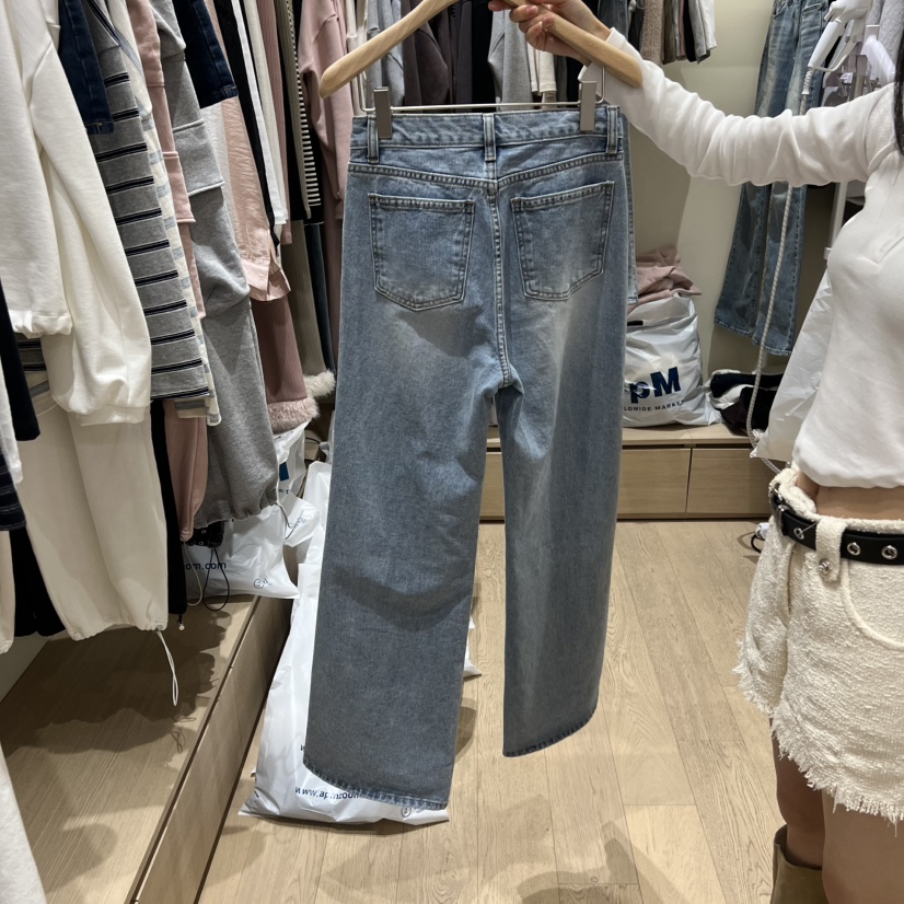 MEMOIRE韓國直郵女士新品人氣時尚真品26春夏熱賣職業牛仔褲MEMOIRE牛仔褲