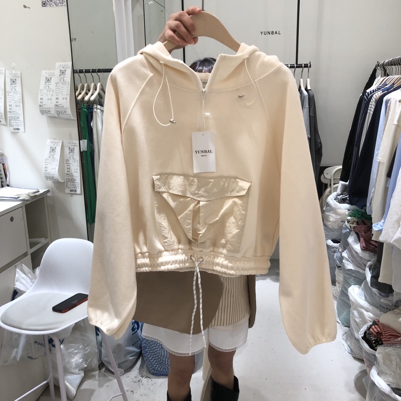 YUNBAL東大門代購女裝新品推薦休閑真品26春夏熱賣衛衣兜帽YUNBAL衛衣圖色2