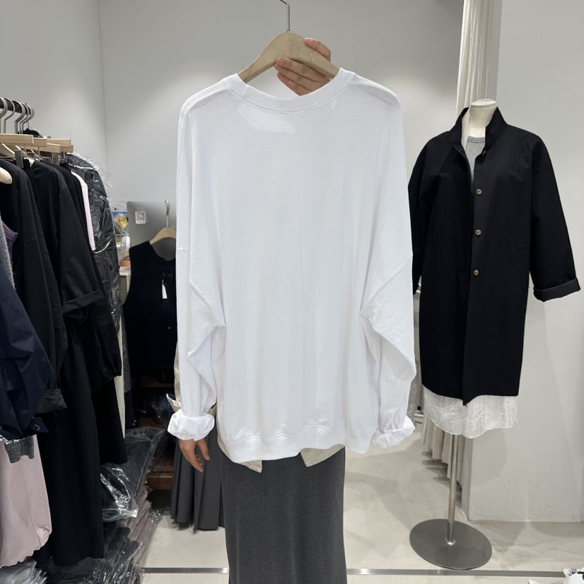 IRVINE韓國直郵女裝新品時尚推薦26春夏休閑人氣職業長袖T恤IRVINE長袖T恤