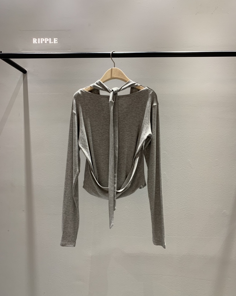 RIPPLE-P韓國代購女士新品26春夏推薦時尚長袖T恤假兩件RIPPLE-P長袖T恤