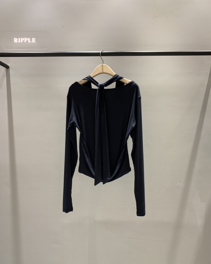 RIPPLE-P韓國代購女士新品26春夏推薦時尚長袖T恤假兩件RIPPLE-P長袖T恤