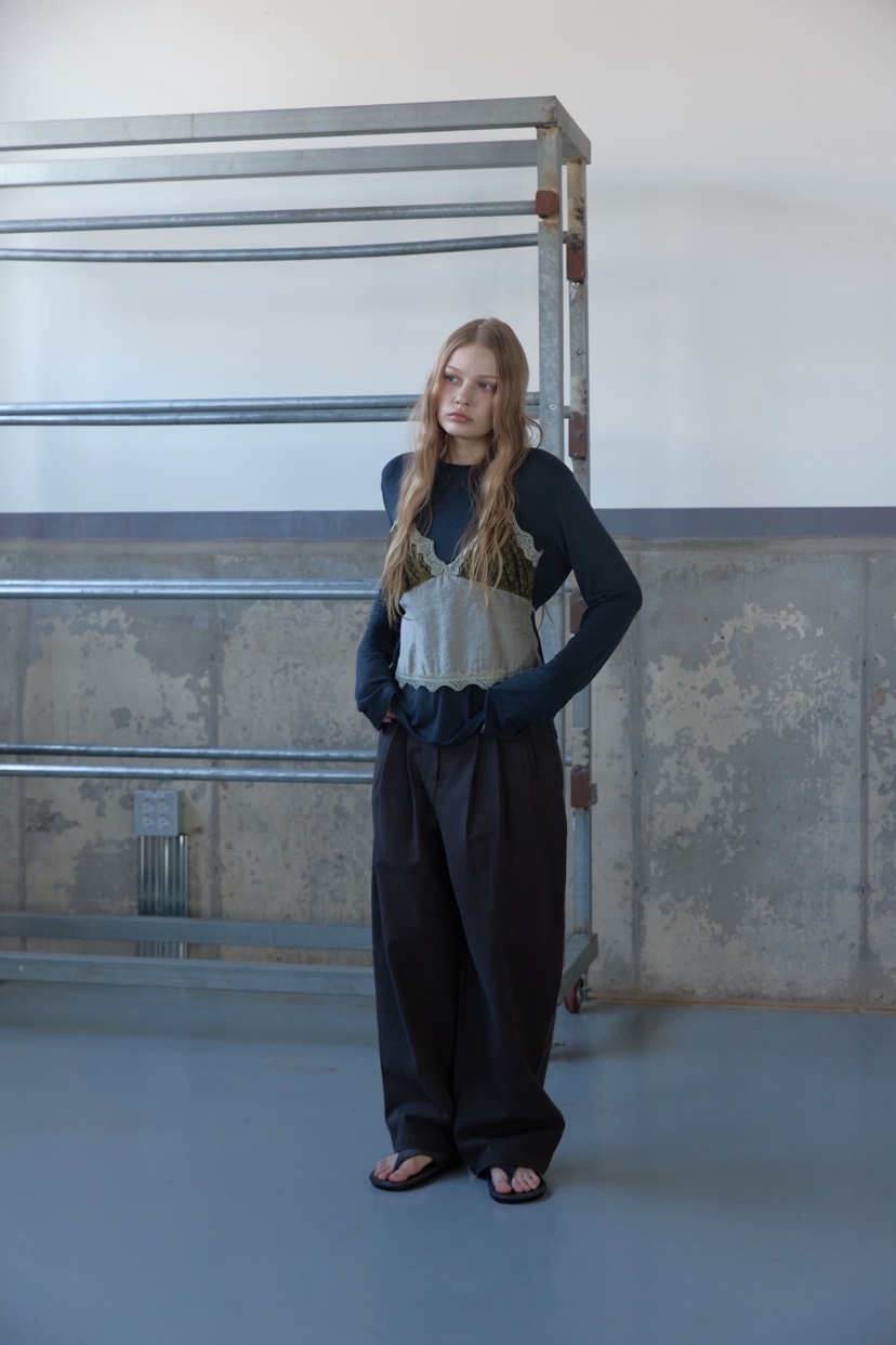 UOOV韓國直郵女士新款時尚26春夏真品熱賣推薦長袖T恤假兩件UOOV長袖T恤