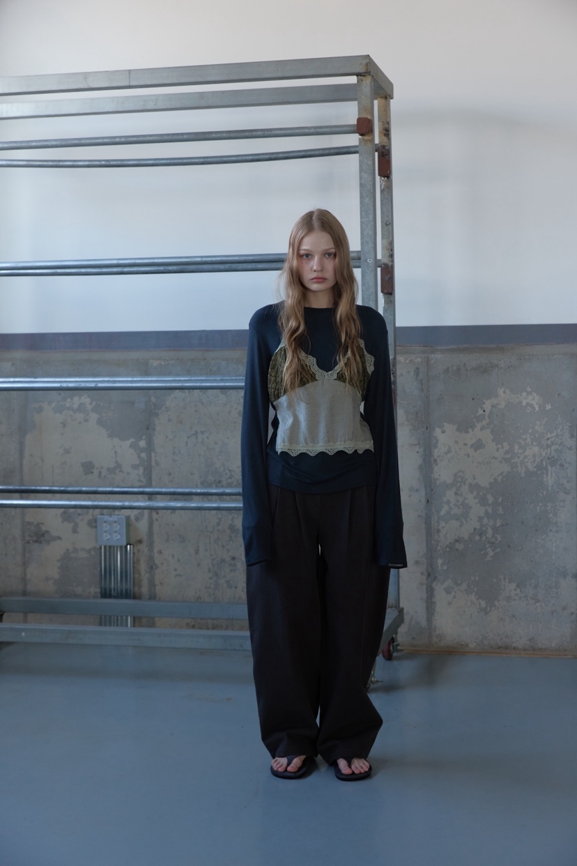 UOOV韓國直郵女士新款時尚26春夏真品熱賣推薦長袖T恤假兩件UOOV長袖T恤