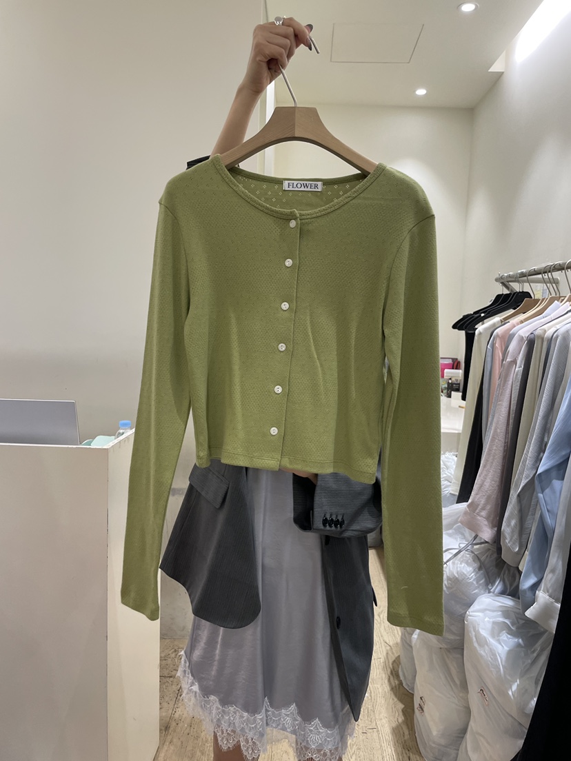 FLOWER-L韓國直郵女士新款休閑熱賣真品推薦長袖T恤開衫FLOWER-L長袖T恤圖色2