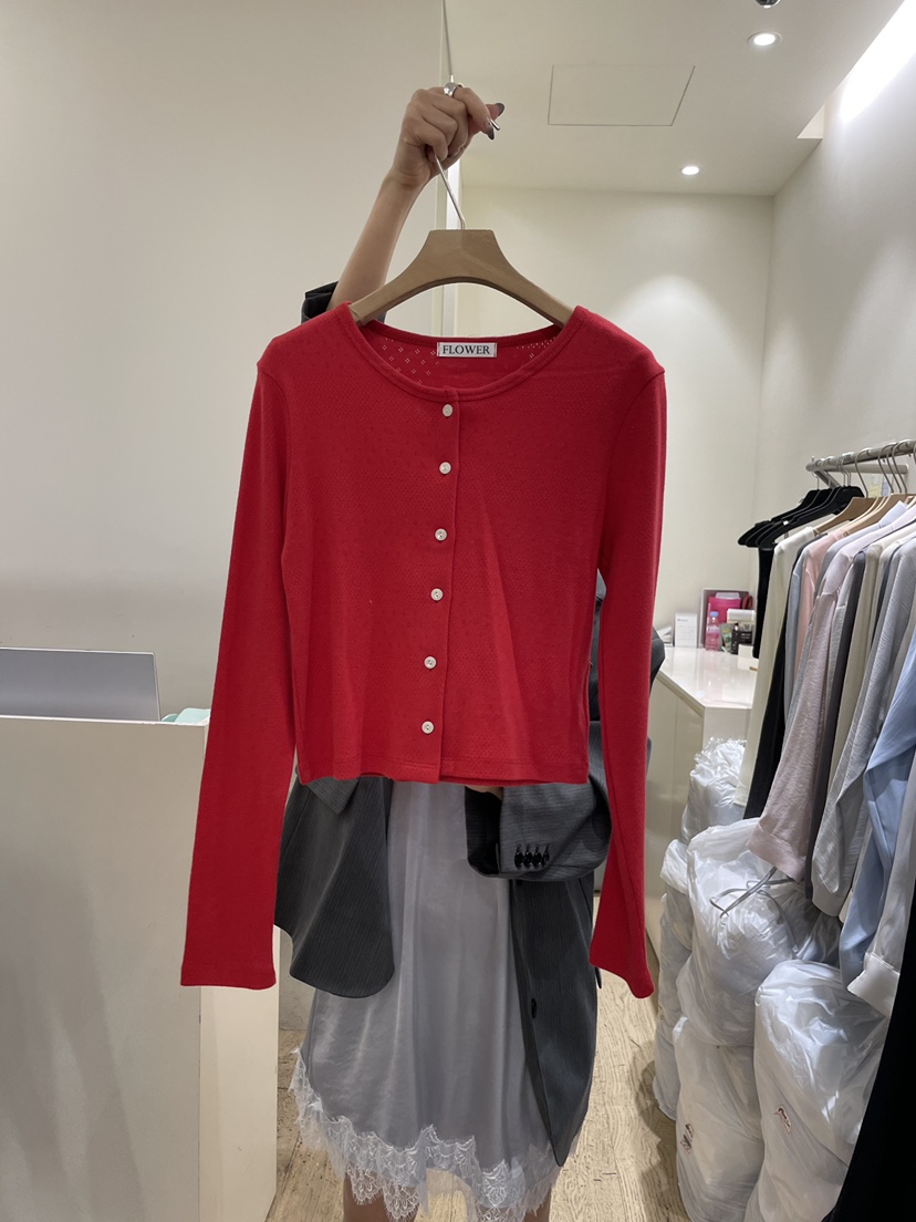 FLOWER-L韓國直郵女士新款休閑熱賣真品推薦長袖T恤開衫FLOWER-L長袖T恤圖色3