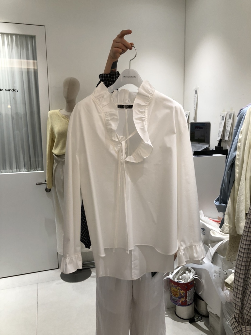 MONDAY TO SUNDAY東大門代購女裝新款人氣休閑襯衫蕾絲衫MONDAY TO SUNDAY襯衫/蕾絲衫圖色1