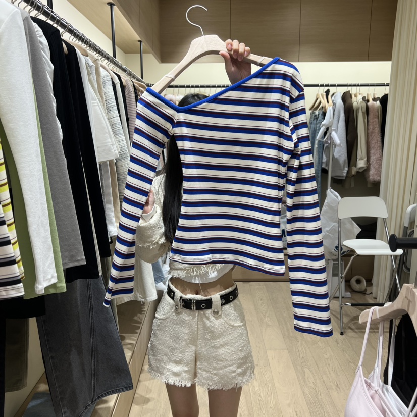 MEMOIRE韓國直郵女裝新款人氣真品熱賣時尚休閑職業長袖T恤MEMOIRE長袖T恤