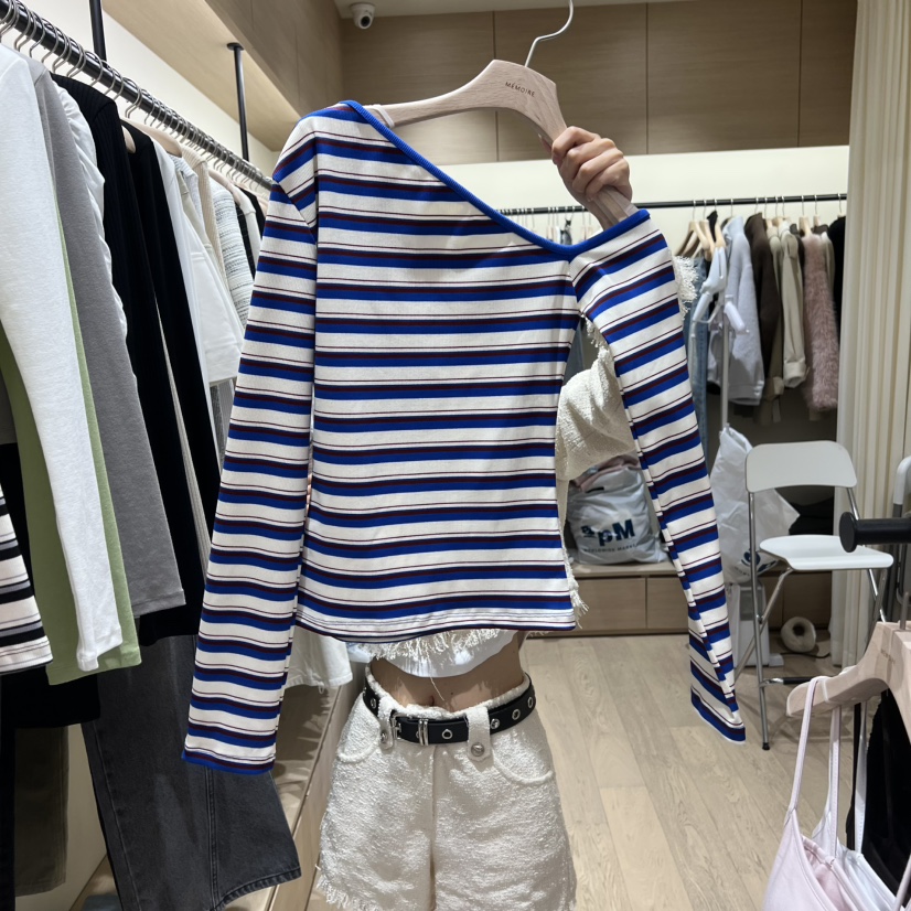 MEMOIRE韓國直郵女裝新款人氣真品熱賣時尚休閑職業長袖T恤MEMOIRE長袖T恤圖色3