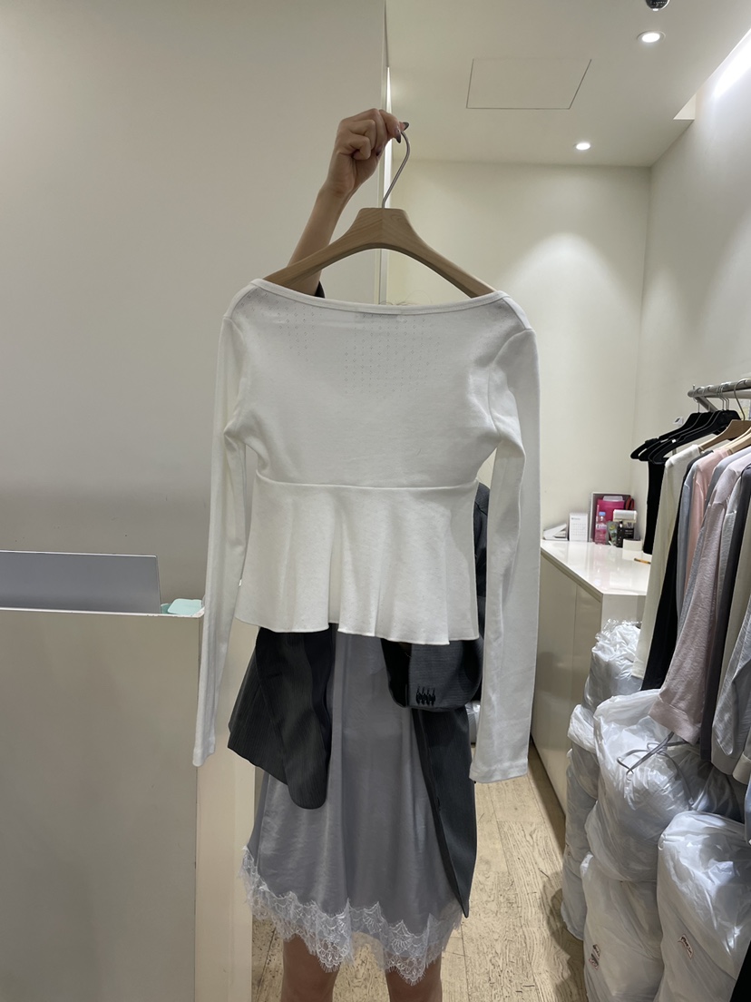 FLOWER-L東大門實拍女裝新品職業休閑熱賣推薦26春夏長袖T恤FLOWER-L長袖T恤