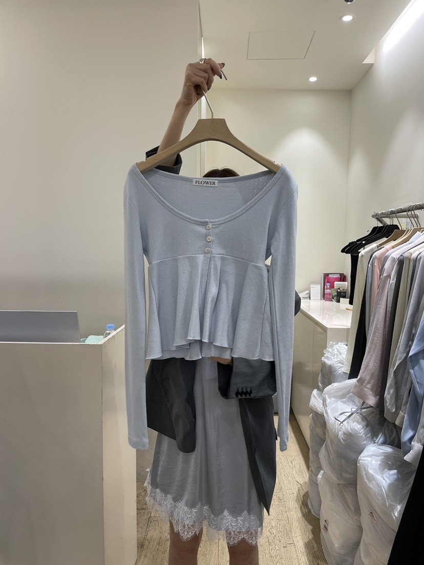 FLOWER-L東大門實拍女裝新品職業休閑熱賣推薦26春夏長袖T恤FLOWER-L長袖T恤圖色4