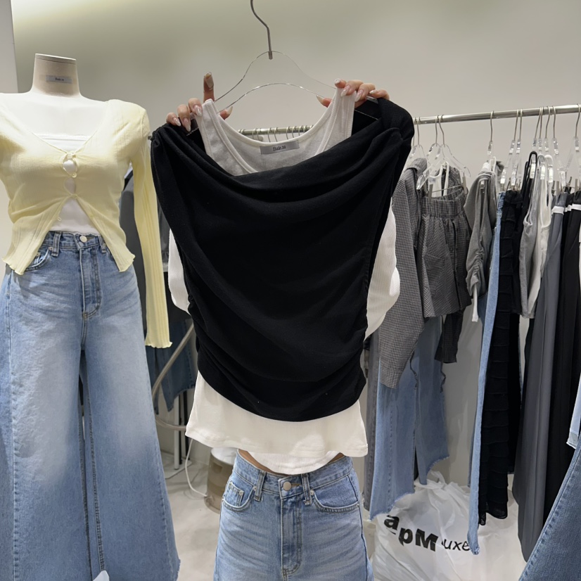 BAIE.38韓國代購女士新品職業休閑推薦熱賣吊帶背心假兩件BAIE.38吊帶/背心圖色3