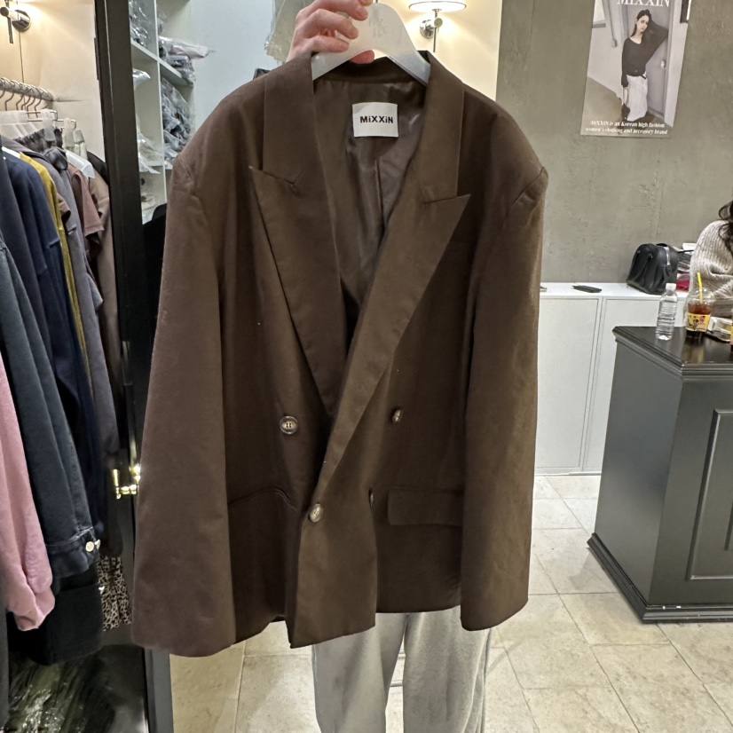 MIXXIN韓國代購女裝新款推薦真品休閑職業熱賣26春夏夾克絲綢MIXXIN夾克圖色1