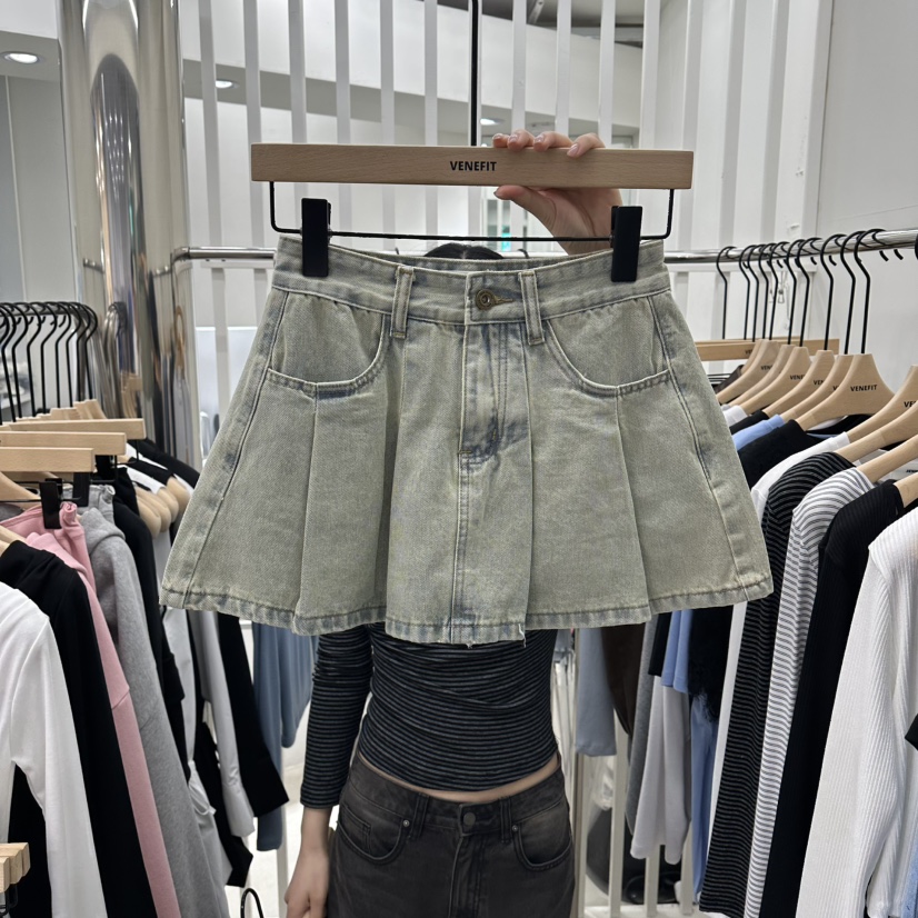 VENEFIT東大門實拍女裝新品熱賣時尚休閑推薦真品裙褲褶裥VENEFIT/JENNIE裙褲圖色2