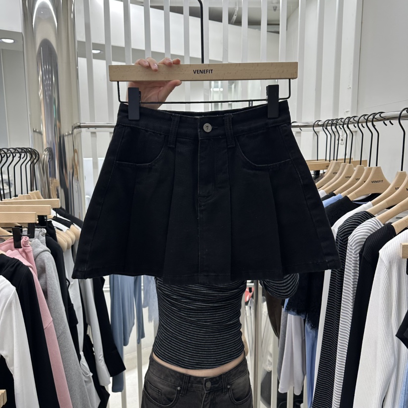 VENEFIT東大門實拍女裝新品熱賣時尚休閑推薦真品裙褲褶裥VENEFIT/JENNIE裙褲圖色3