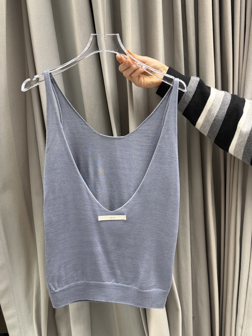 UOOV東大門實拍女士新品休閑真品熱賣26春夏吊帶背心雙面UOOV吊帶/背心圖色1