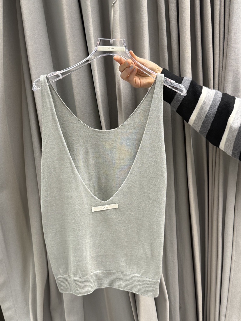 UOOV東大門實拍女士新品休閑真品熱賣26春夏吊帶背心雙面UOOV吊帶/背心圖色3