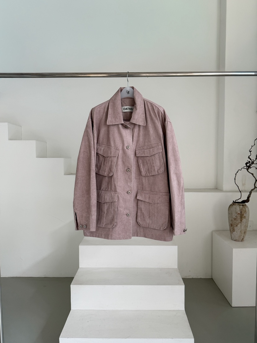 OATMEAL東大門代購女士新品時尚休閑26春夏職業人氣夾克口袋OATMEAL夾克圖色2