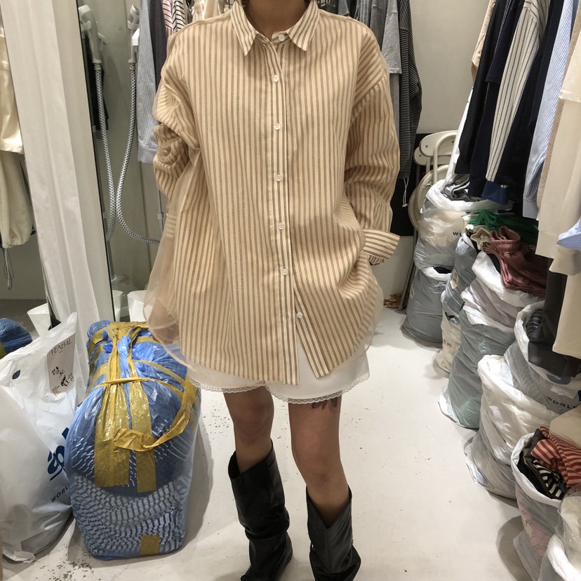 YUNBAL韓國代購女士新款熱賣休閑人氣26春夏時尚襯衫蕾絲衫YUNBAL襯衫/蕾絲衫圖色2