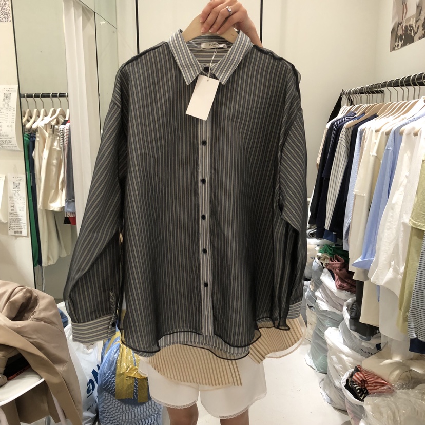 YUNBAL韓國代購女士新款熱賣休閑人氣26春夏時尚襯衫蕾絲衫YUNBAL襯衫/蕾絲衫圖色3