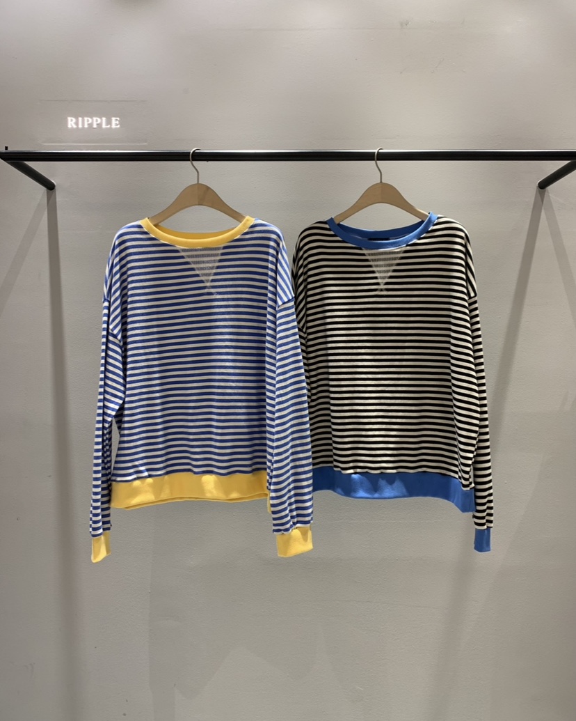 RIPPLE-P東大門直郵女裝新品人氣休閑真品職業熱賣衛衣條紋RIPPLE-P衛衣