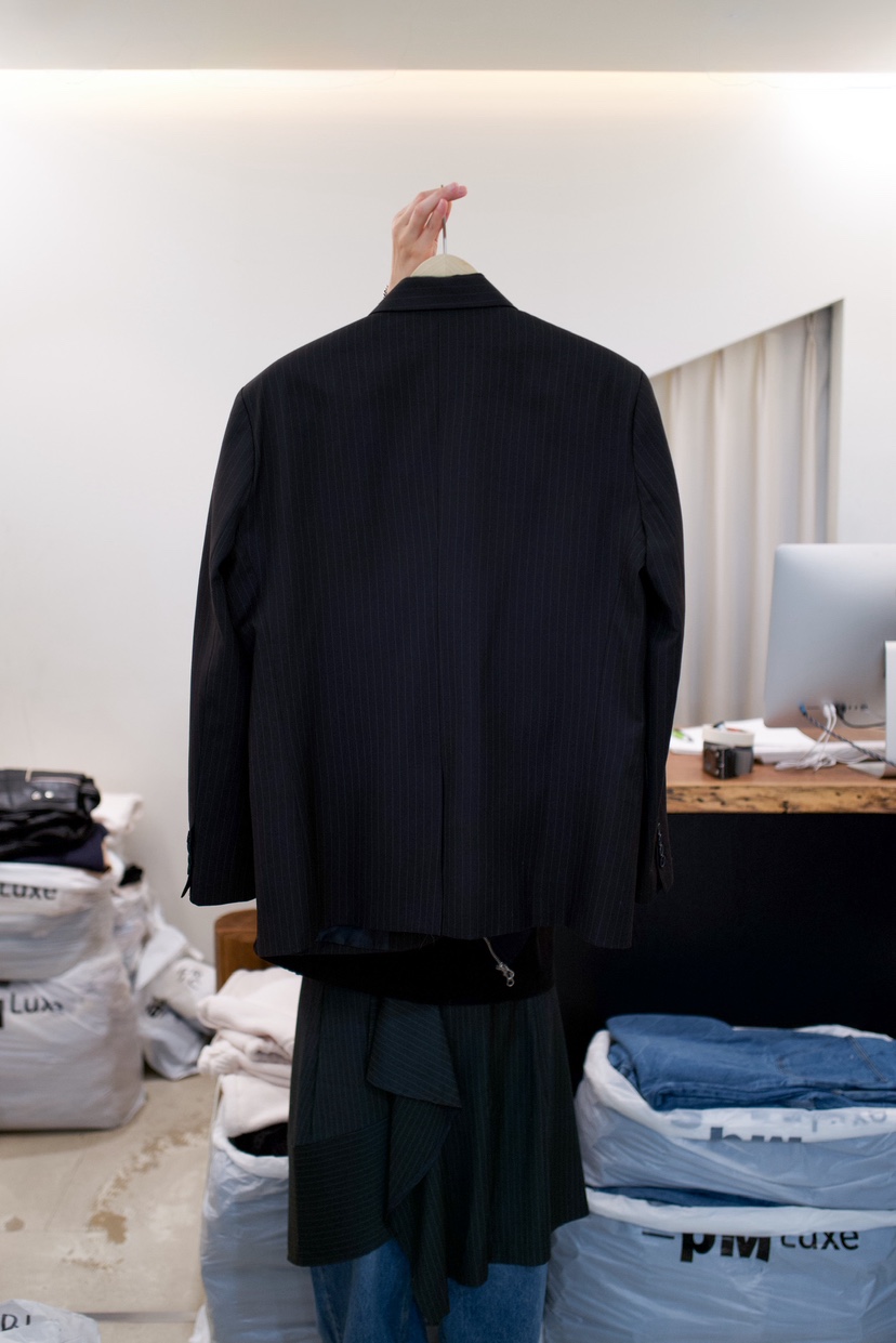 FRIC東大門實拍女裝新款時尚26春夏推薦職業真品夾克條紋FRIC夾克