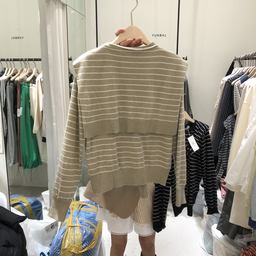 YUNBAL東大門實拍女士新品推薦人氣休閑真品針織衫披肩開衫YUNBAL針織衫
