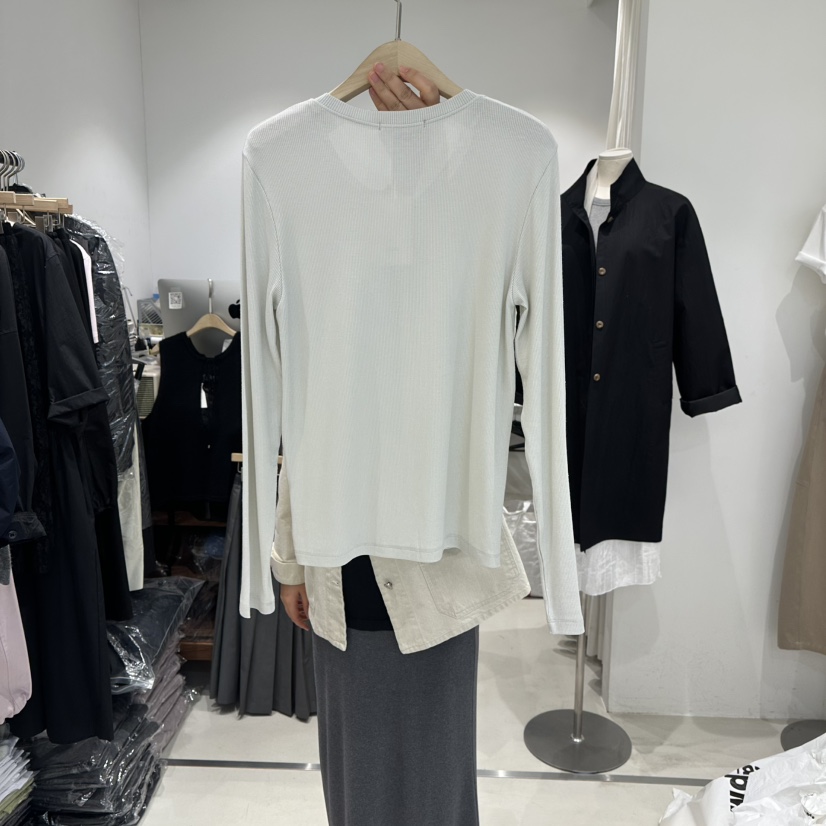 IRVINE韓國直郵女裝新款26春夏推薦真品熱賣職業長袖T恤開衫IRVINE長袖T恤