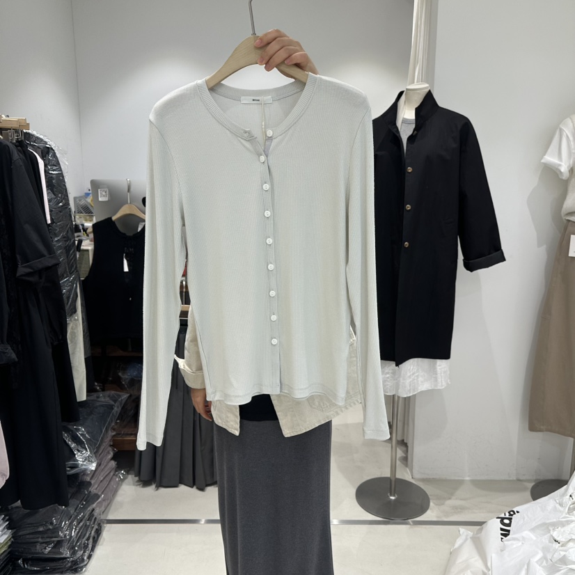 IRVINE韓國直郵女裝新款26春夏推薦真品熱賣職業長袖T恤開衫IRVINE長袖T恤圖色2