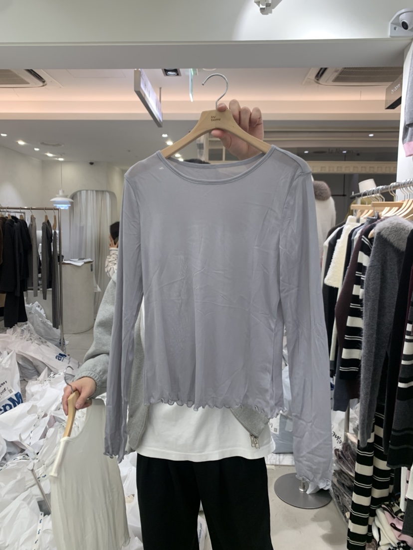 BY BOMI韓國直郵女裝新品休閑26春夏熱賣真品推薦長袖T恤BY BOMI長袖T恤圖色1